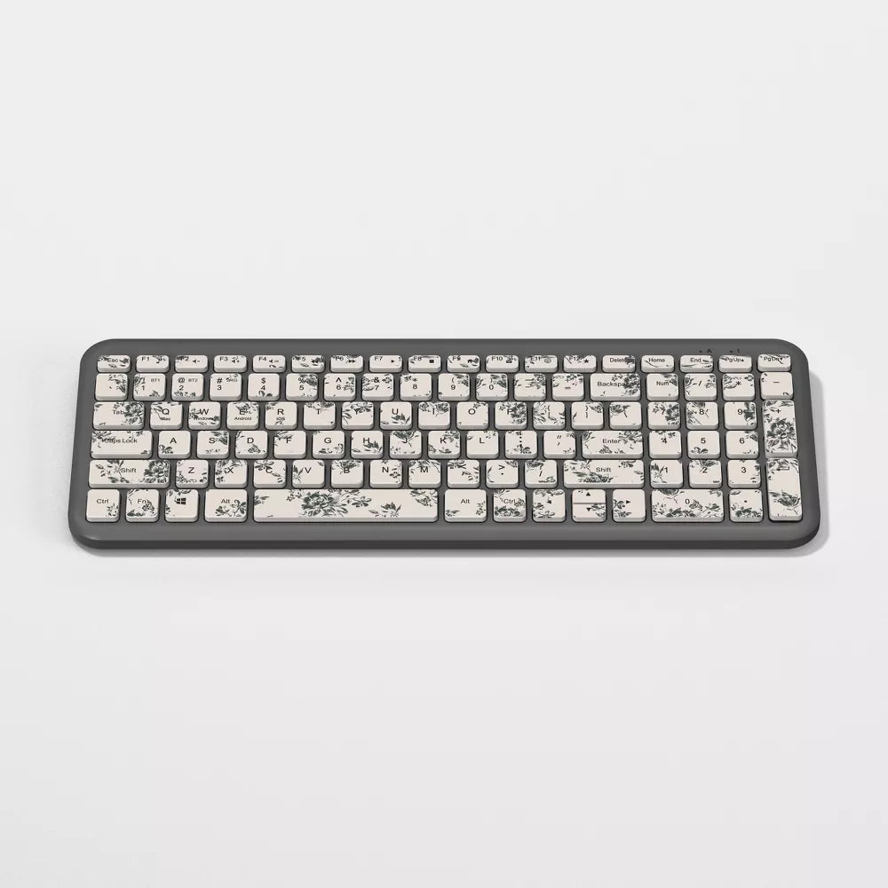Pattern Decorated Full Size Dual Wireless Membrane Keyboard