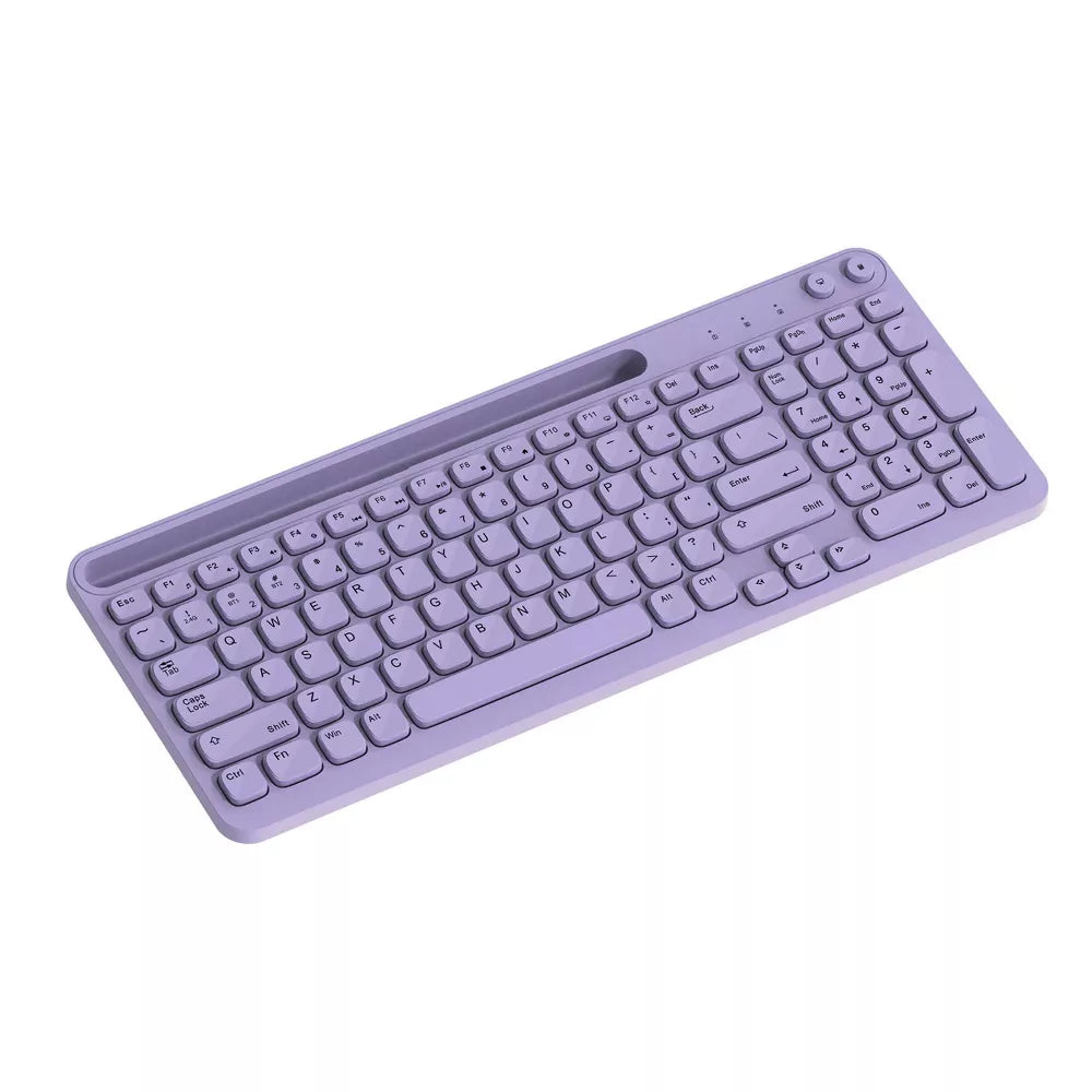 Full Size Dual Wireless Keyboard Equipped With Device Holder
