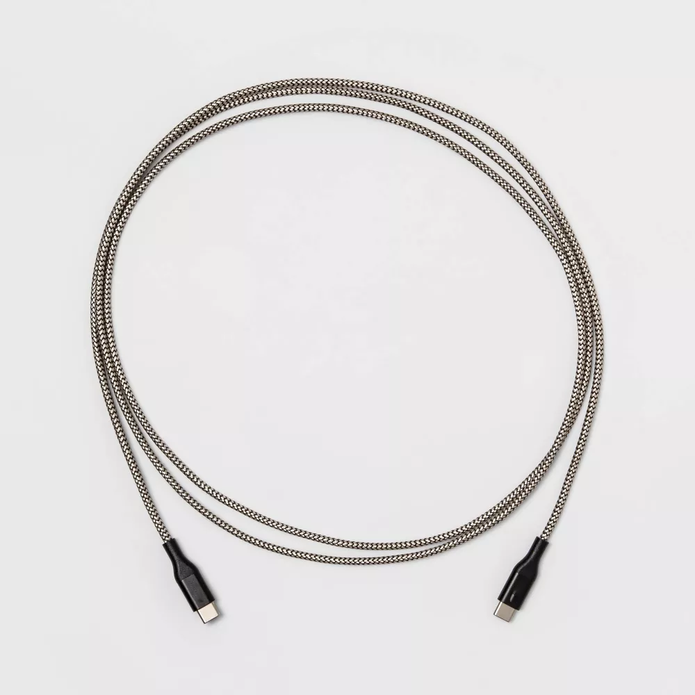 2-Port Wall Charger Kit With Braided USB-C Cable