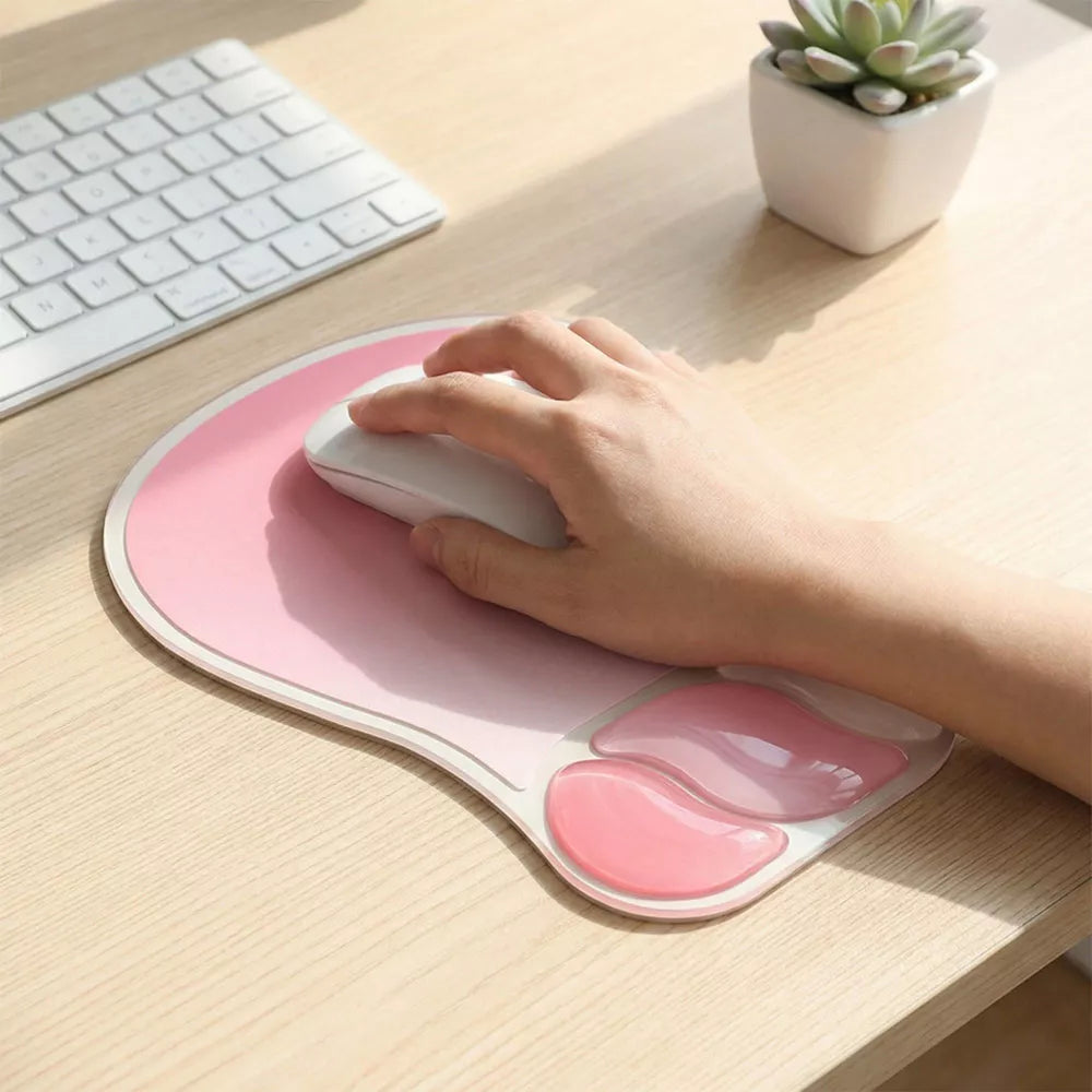 Ergonomic Cooling Gel Mouse Pad With Wrist Rest Cushion