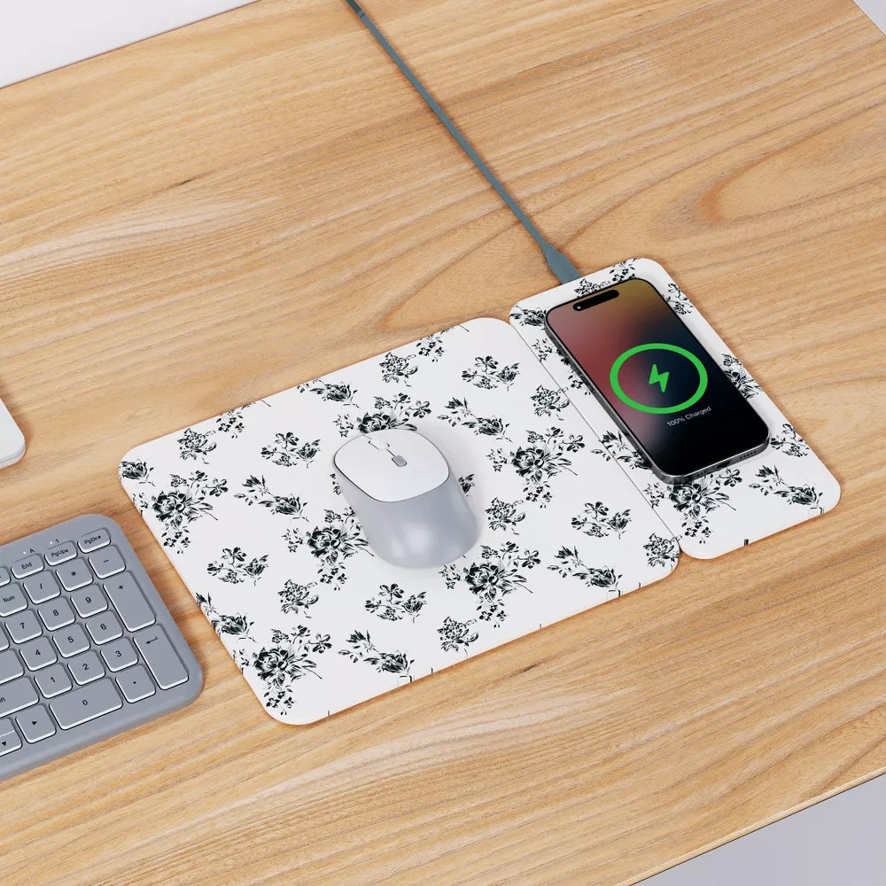 Wireless Charging Decorative Mouse Pad For Office Desktop