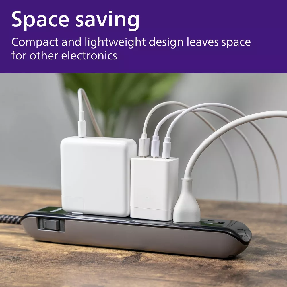 65W 3-Port GaN Fast Charging Wall Adapter