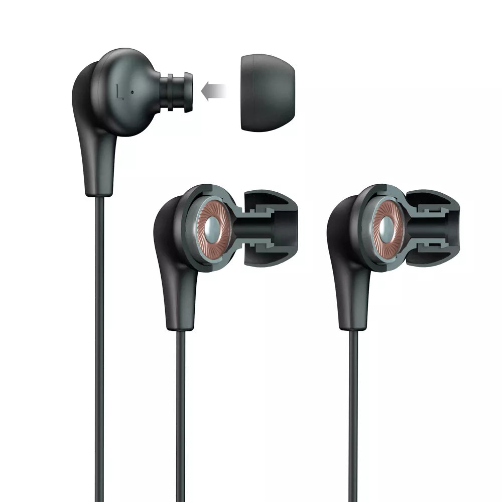3.5mm Right-Angle TRRS Wired In-Ear Earbuds With Universal Inline Microphone
