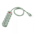 4-Outlet Compact Power Strip with 3ft Grounded Power Cord