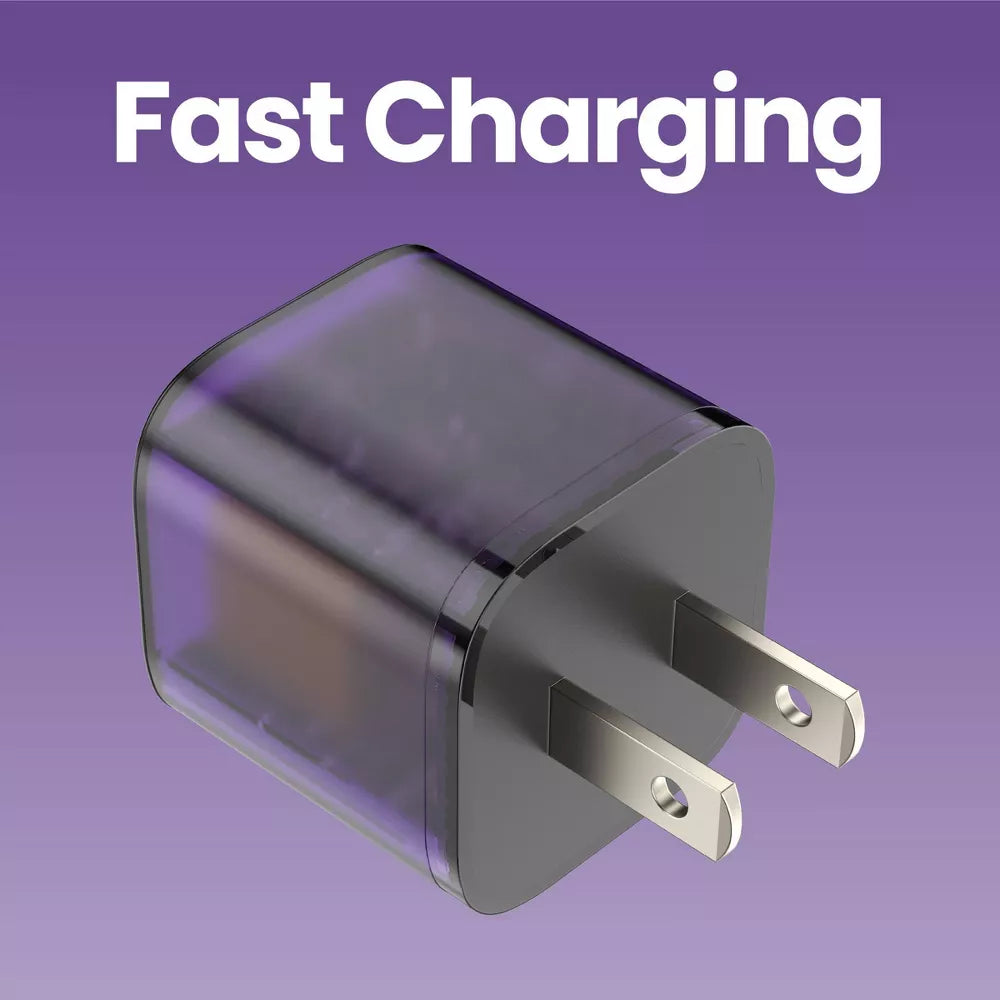 20W Transparent Single USB-C Wall Charger
